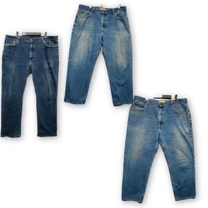 Lot of 3 LL Bean Jeans Mens 40x29 x 2 Relaxed Fit and 42x29 x 1 Standard Fit